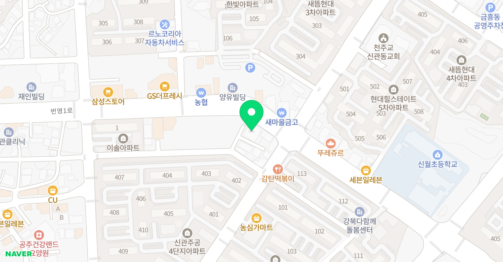 글로리아 음악학원 위치