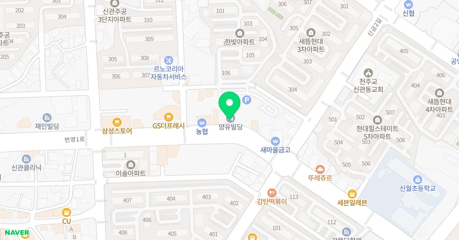 탑매쓰 수학학원 위치