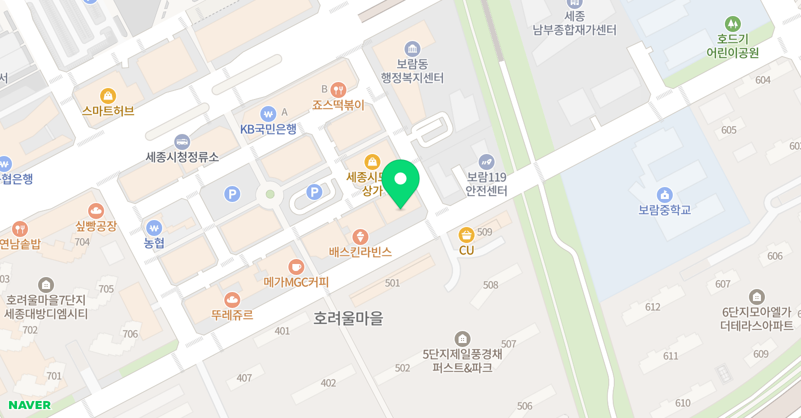 SDH 어학원 보람캠퍼스 위치