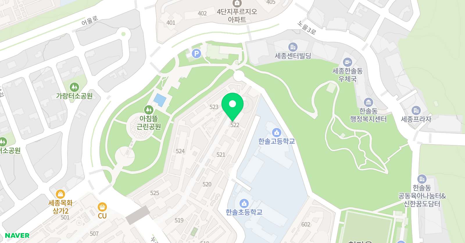 로제타스톤 영어교실 세종첫마을푸르지오점 위치