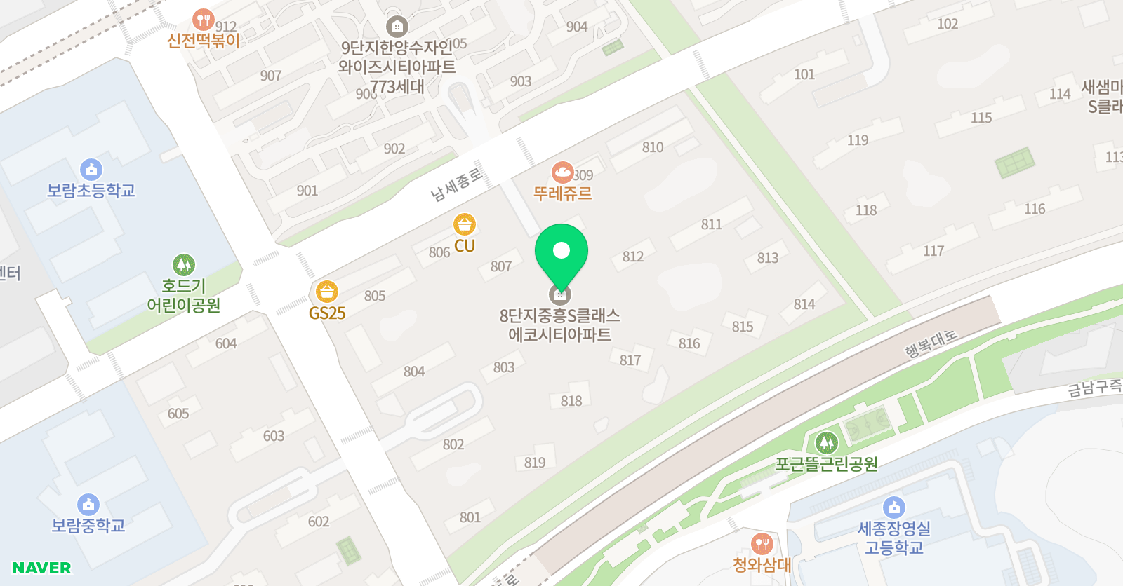 수학세상 학원 위치