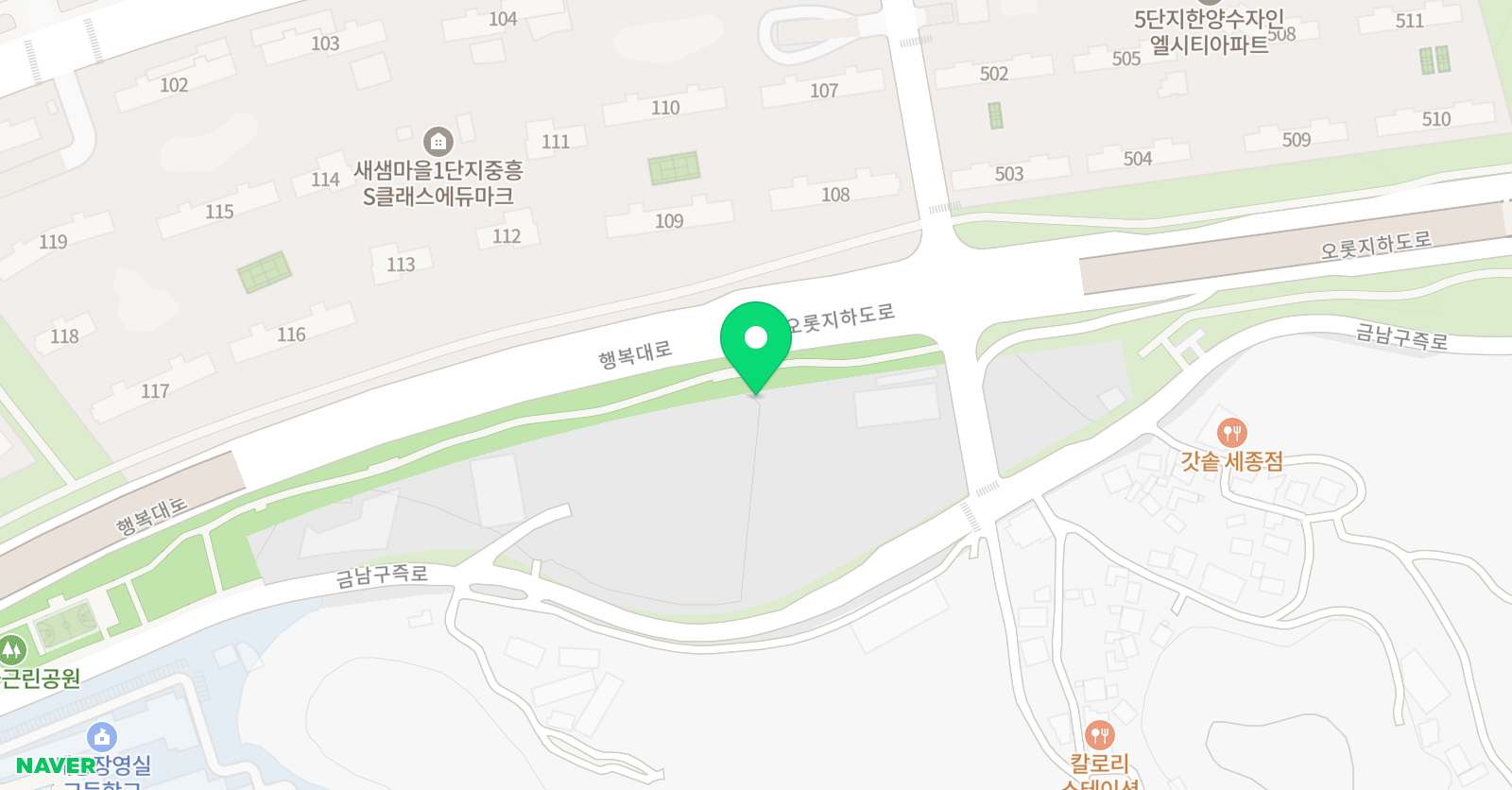 뮤엠 영어 소담한양엘시티NEST 위치