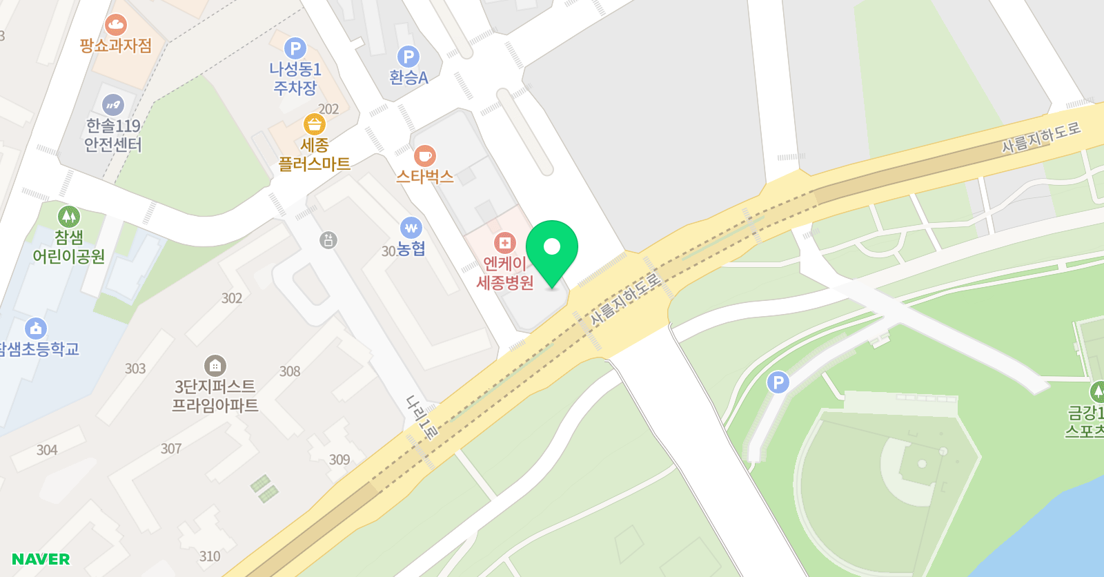 엠베스트 SE학원 세종한솔점 위치