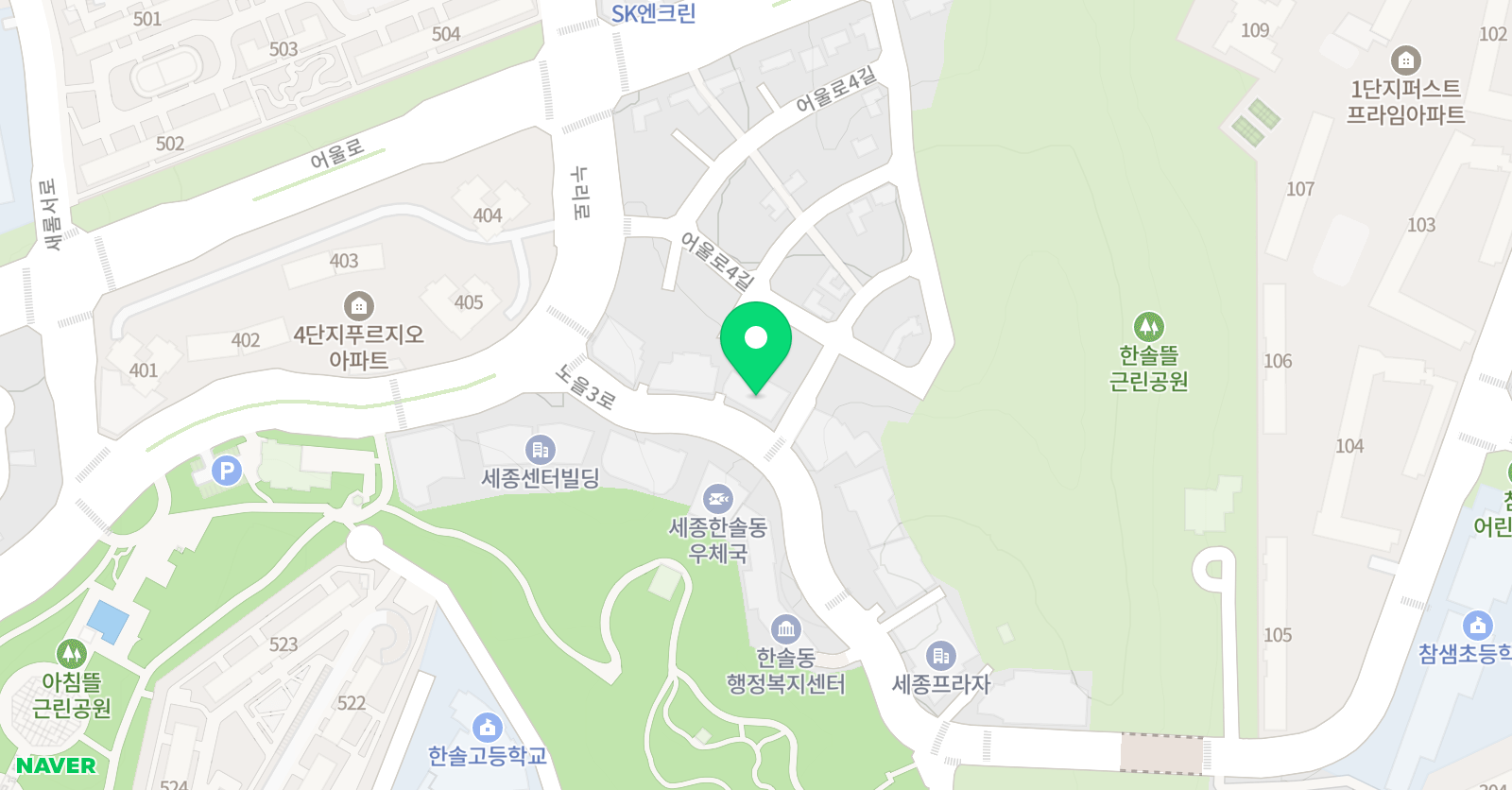 키즈닥터 한솔원 위치