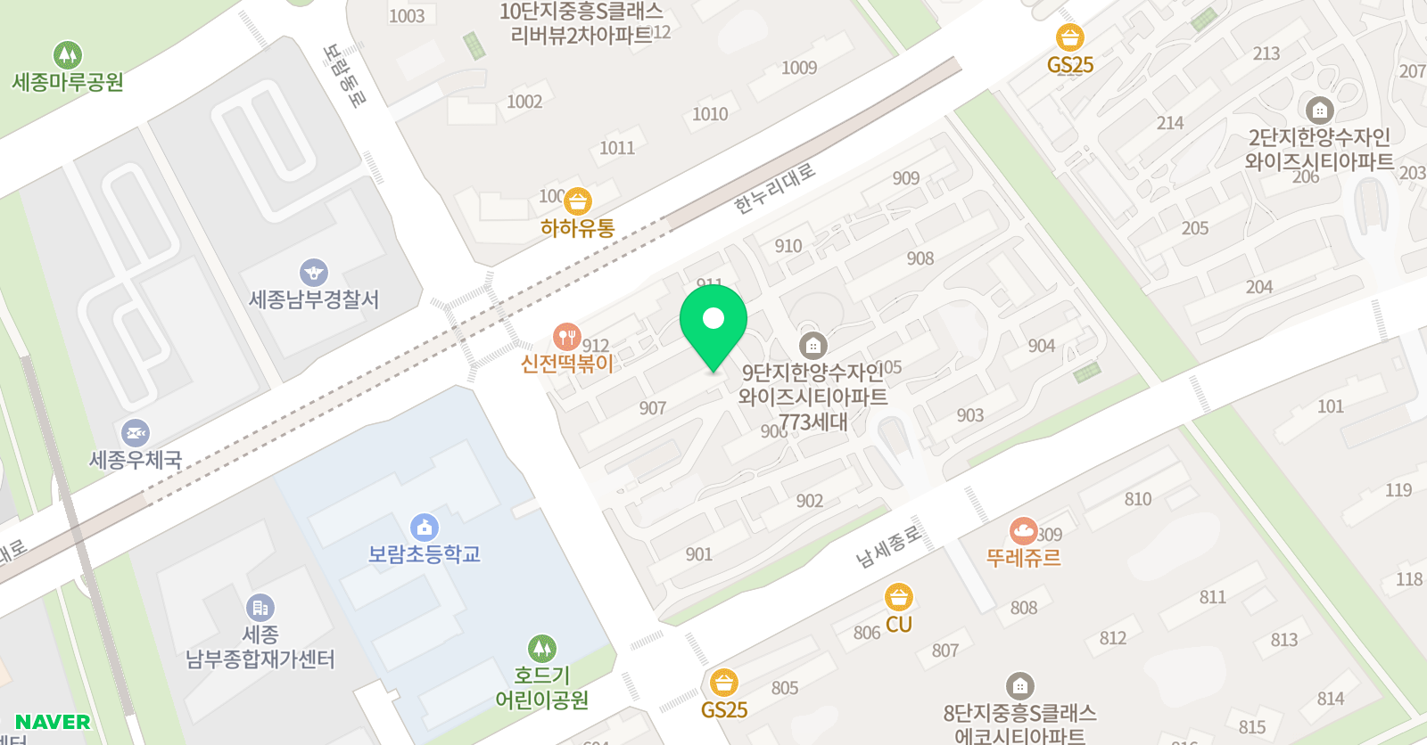 뮤엠 영어 호려울점 위치