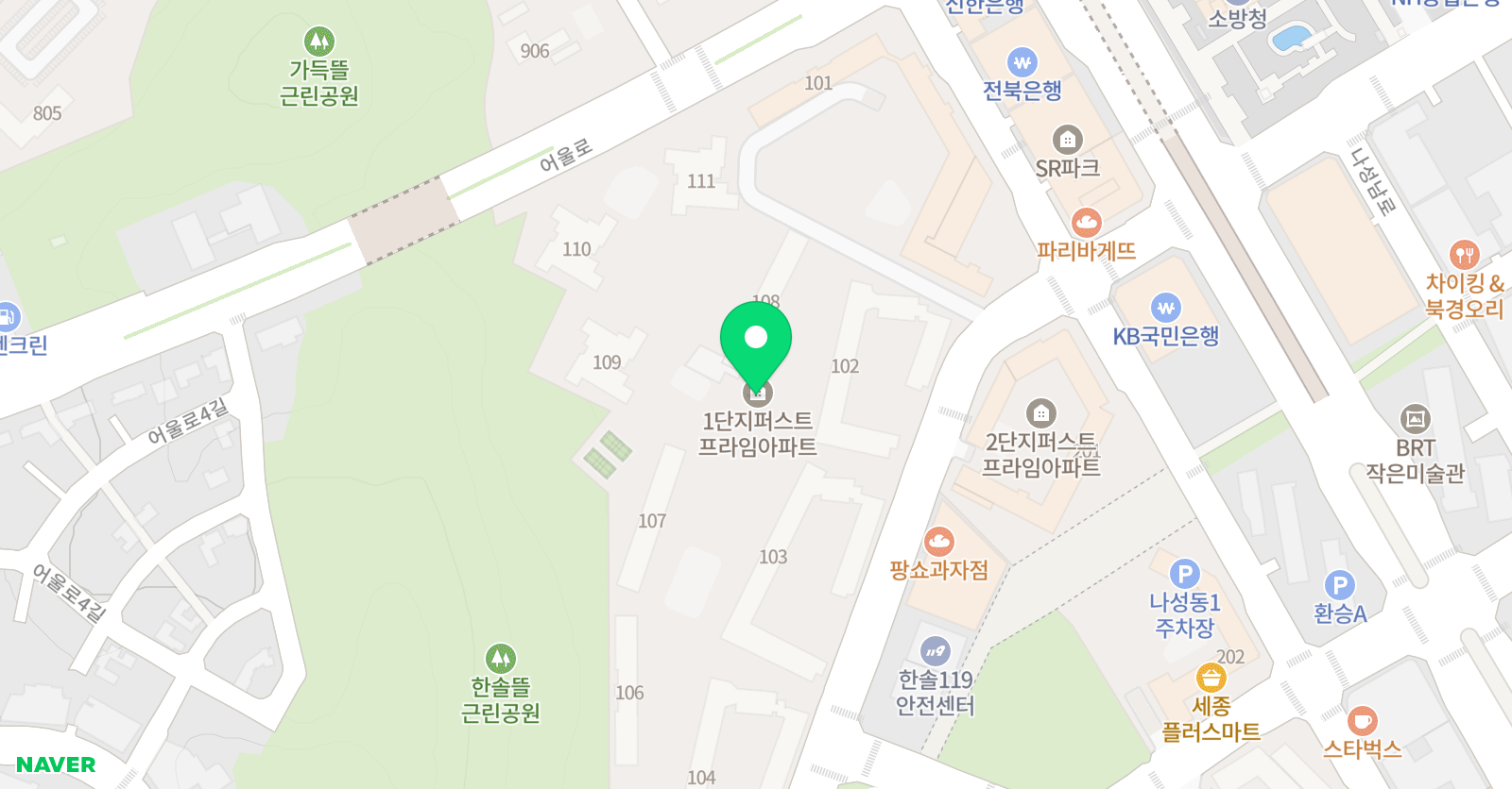 홈런스마트학습센터 초롱수학 첫마을점 위치