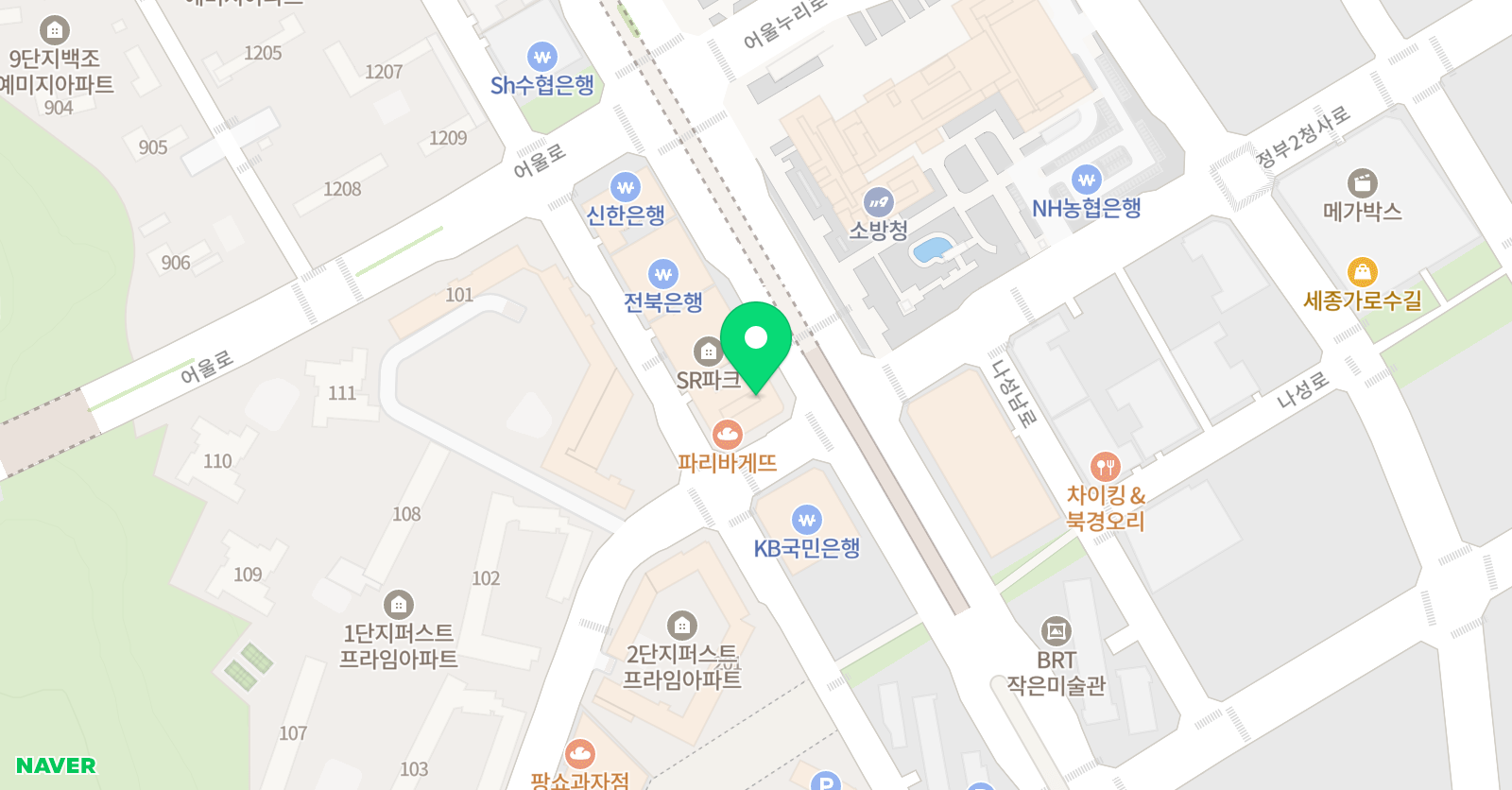 용인대참샘 태권도 위치