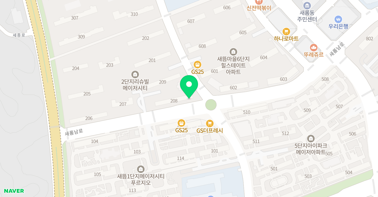 새으뜸 수학교습소 위치