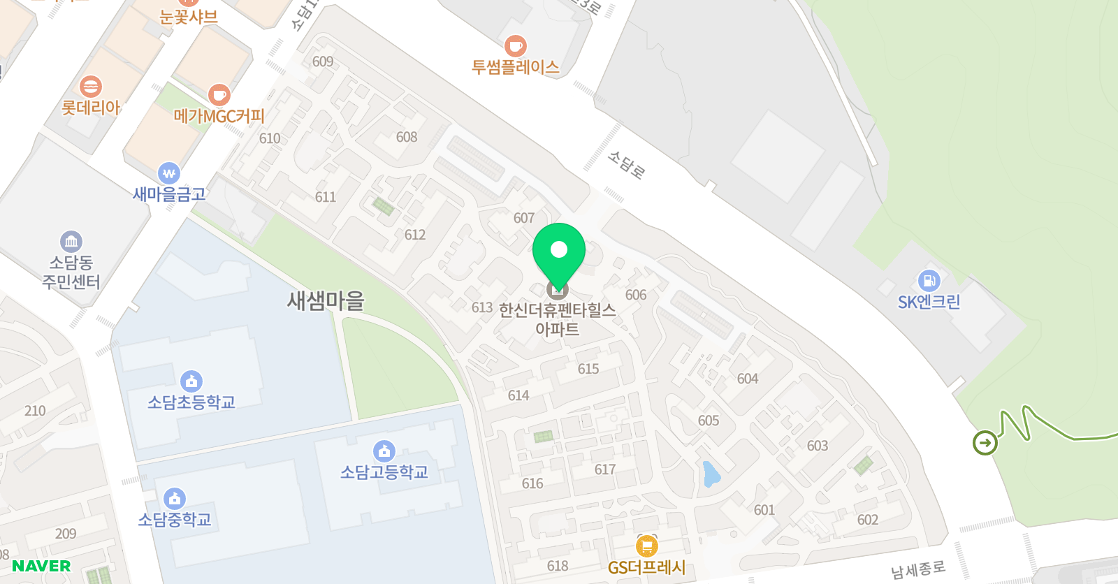 쏙쏙잉글리쉬 소담캠퍼스 위치