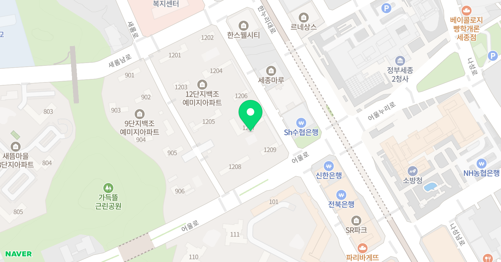 리드인 독서논술학원 세종새뜸12단지점 위치