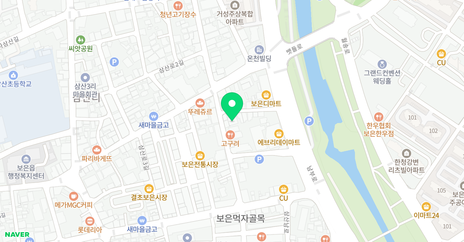 YB 영어학원 위치