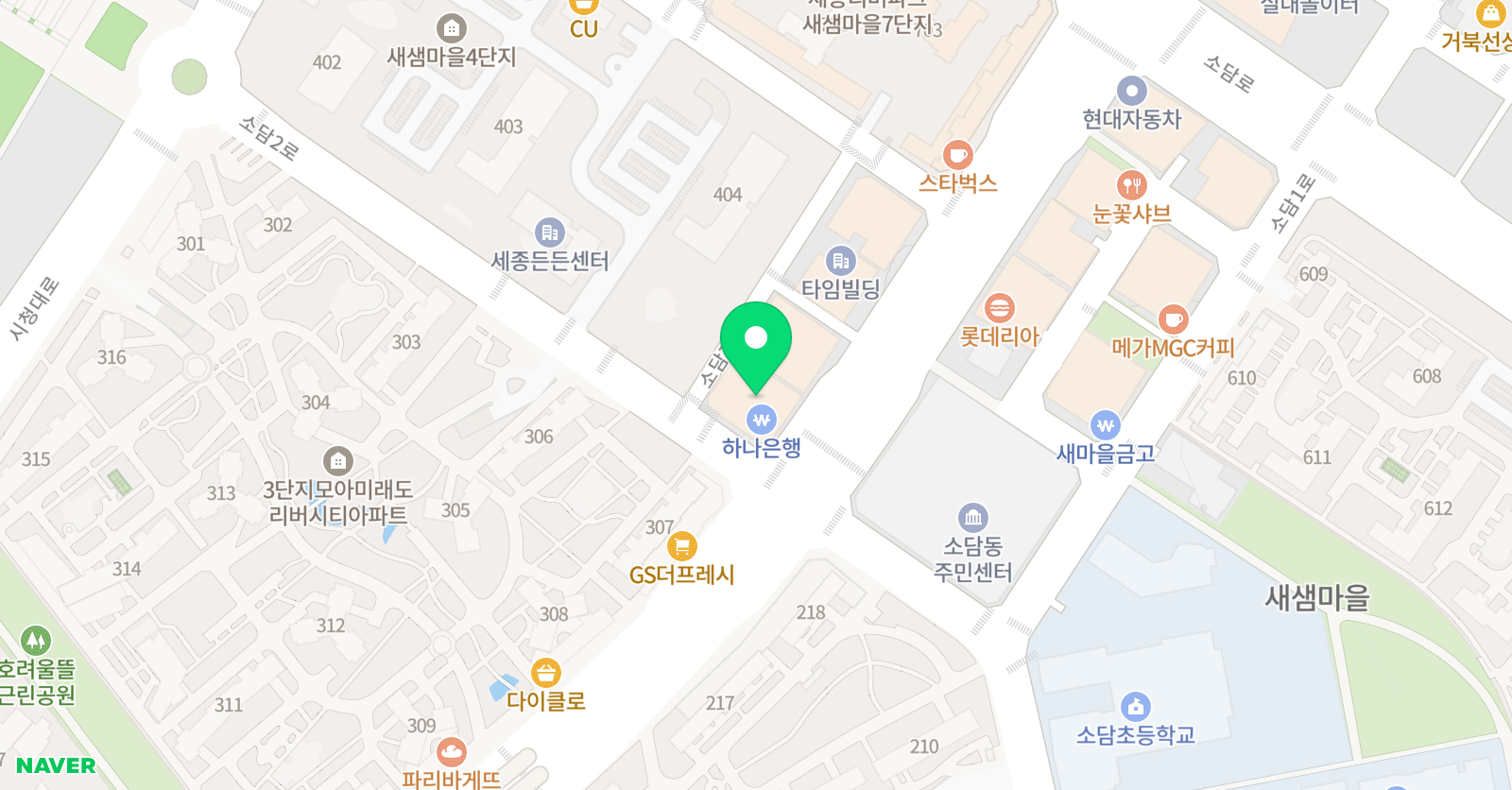 K과학수학 소담학원 위치