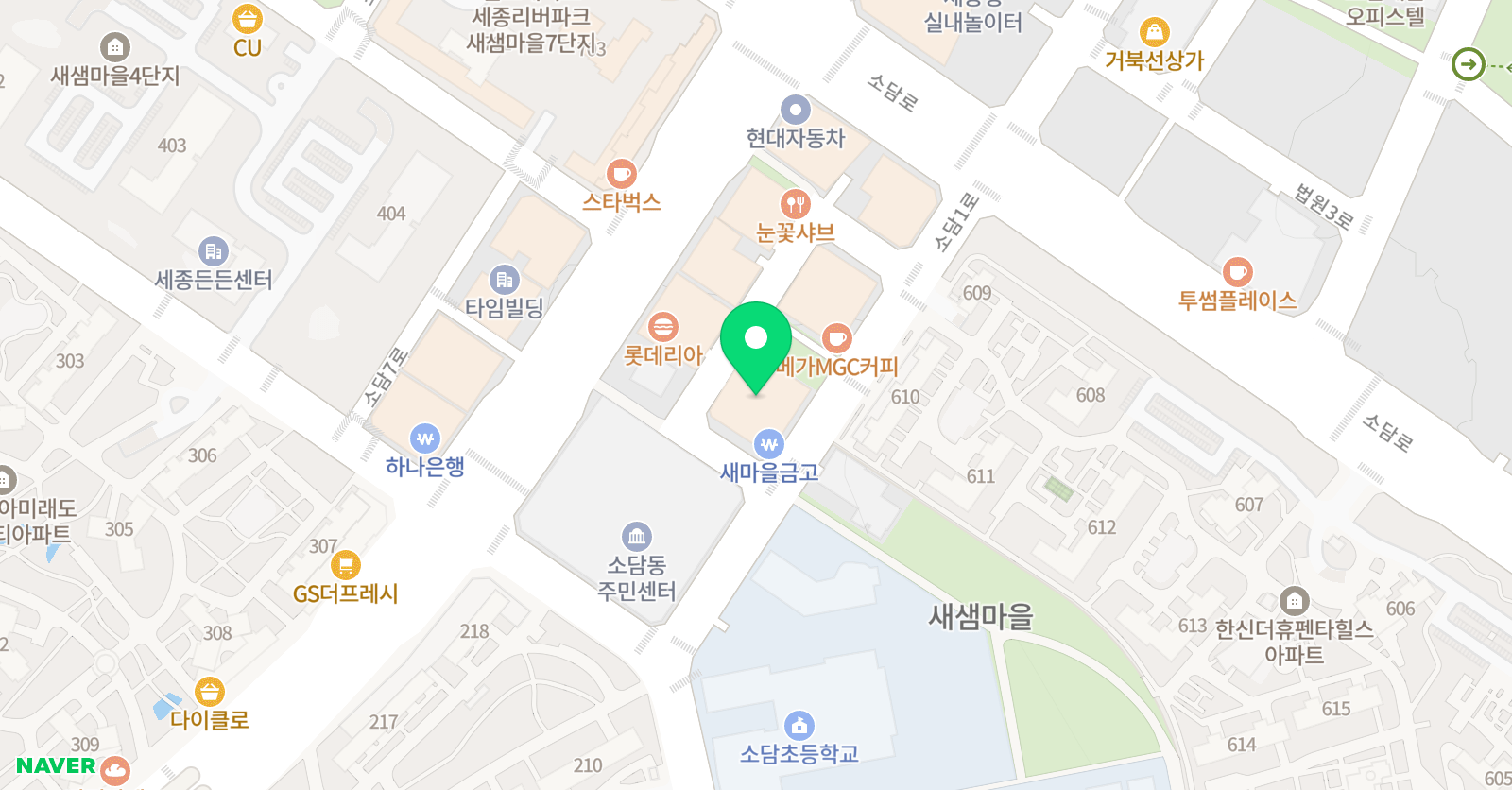 엠베스트SE 소담학원 위치