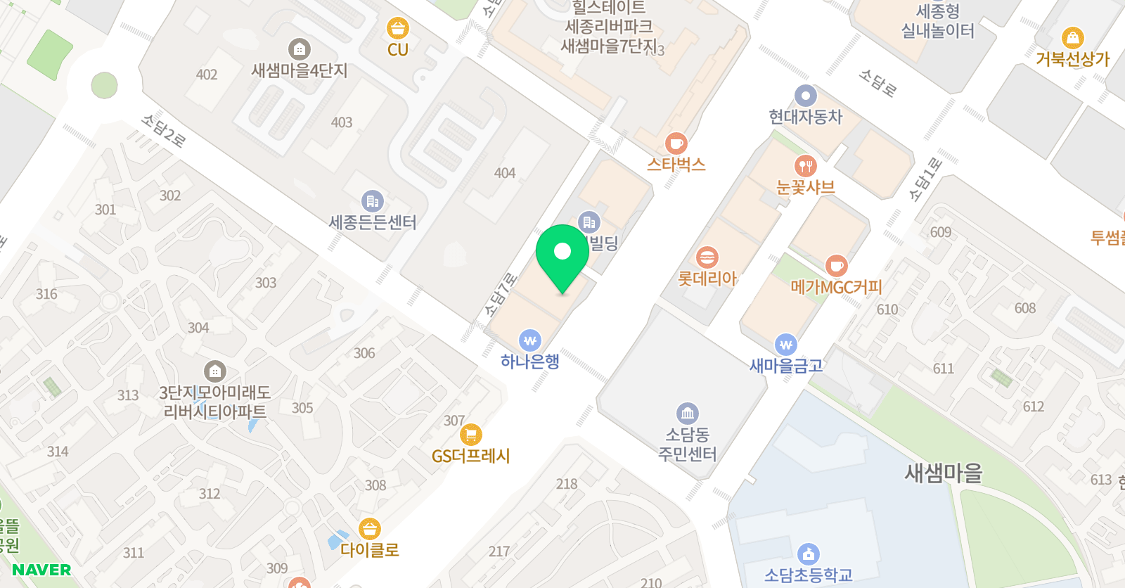 한양발레무용 학원 위치