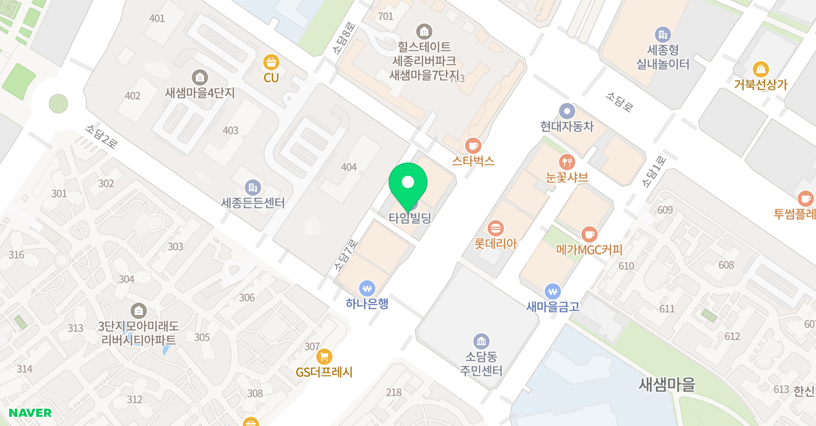 GnB패럴랙스 충남본부 위치