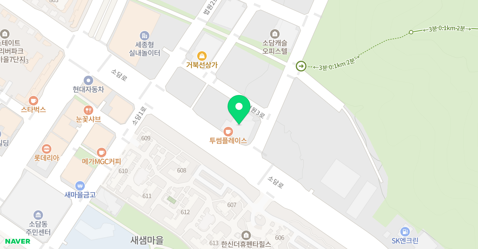 세종비전트리 종합학원 위치
