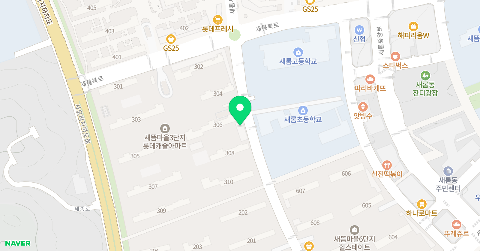 세종바른 피아노 위치