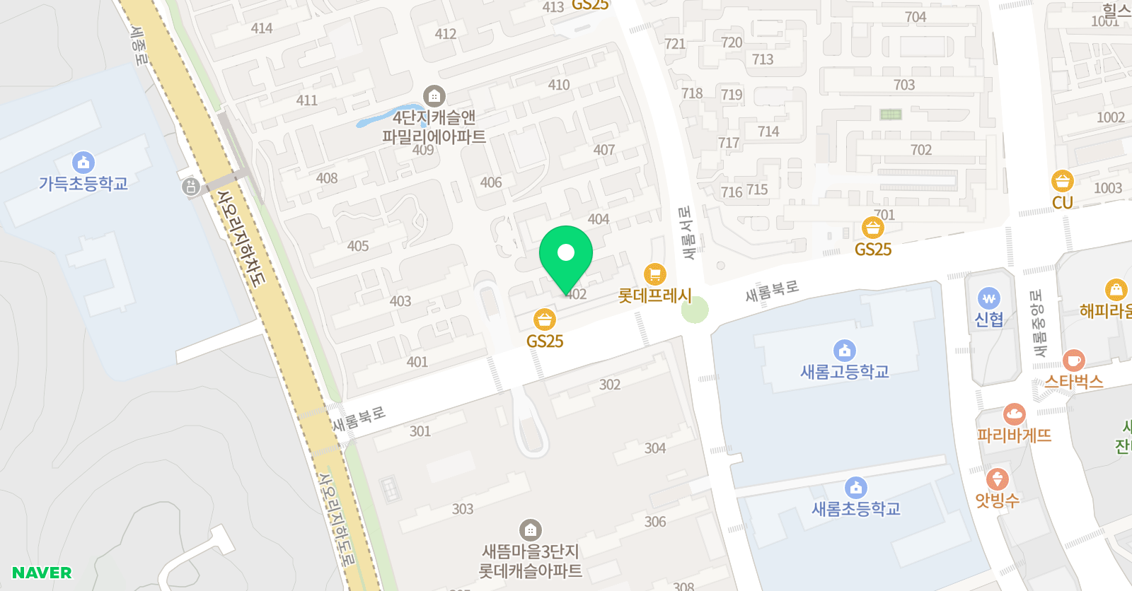 스마트해법 수학 세종새뜸4단지1호점 위치