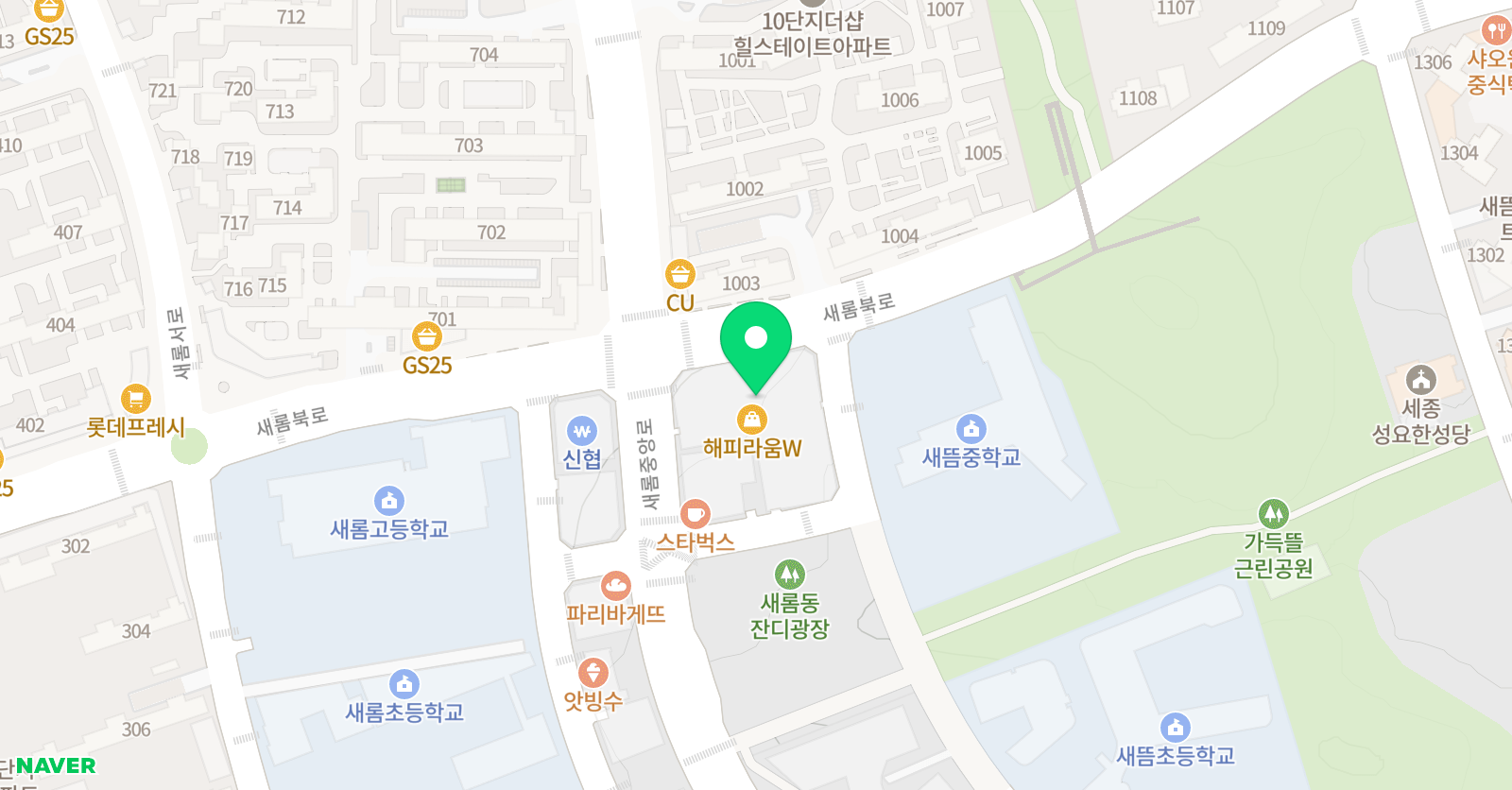 유투엠 세종새롬캠퍼스 위치