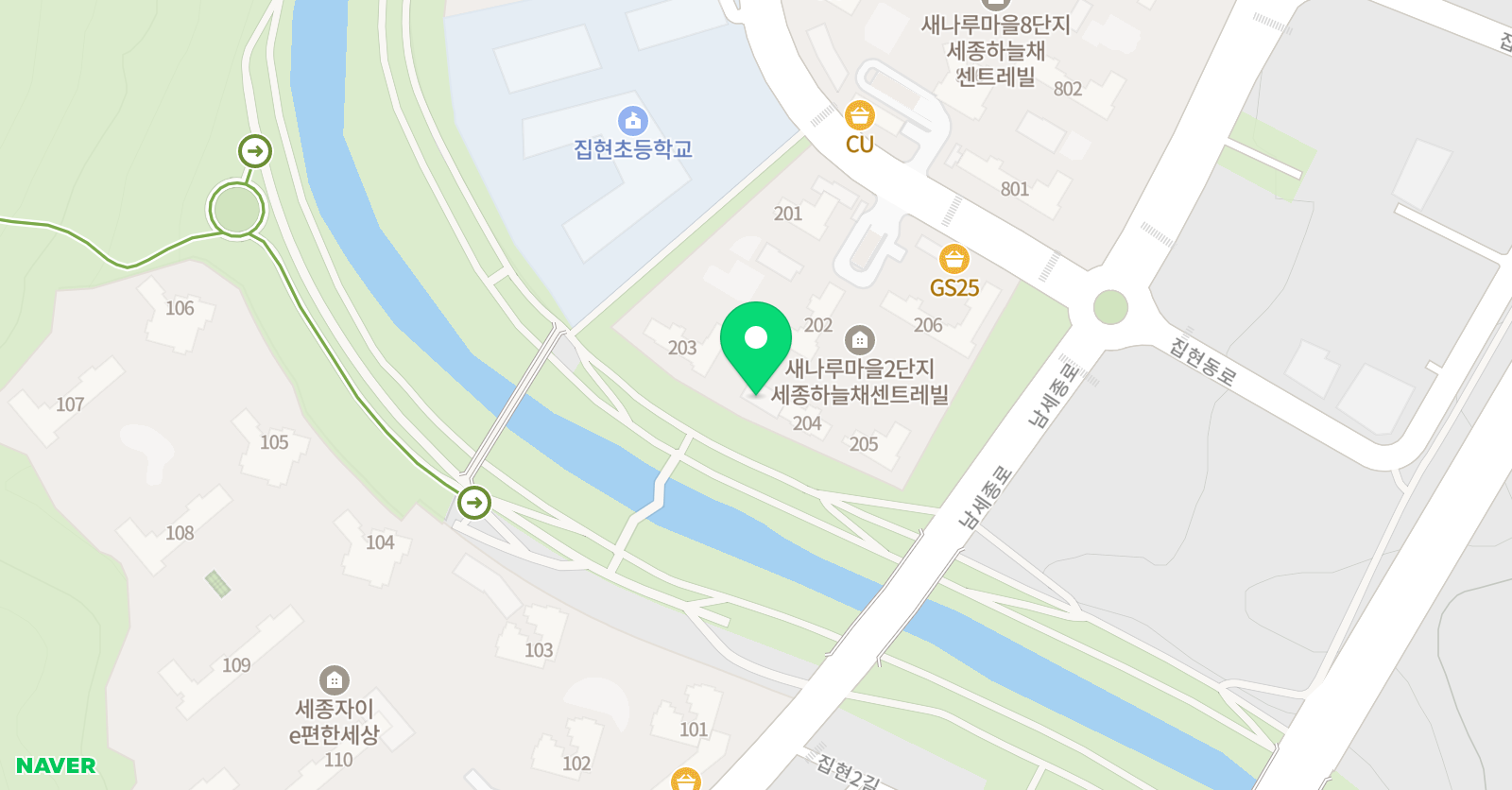 윤선생 우리집앞영어교실 세종집현하늘채 공부방 위치