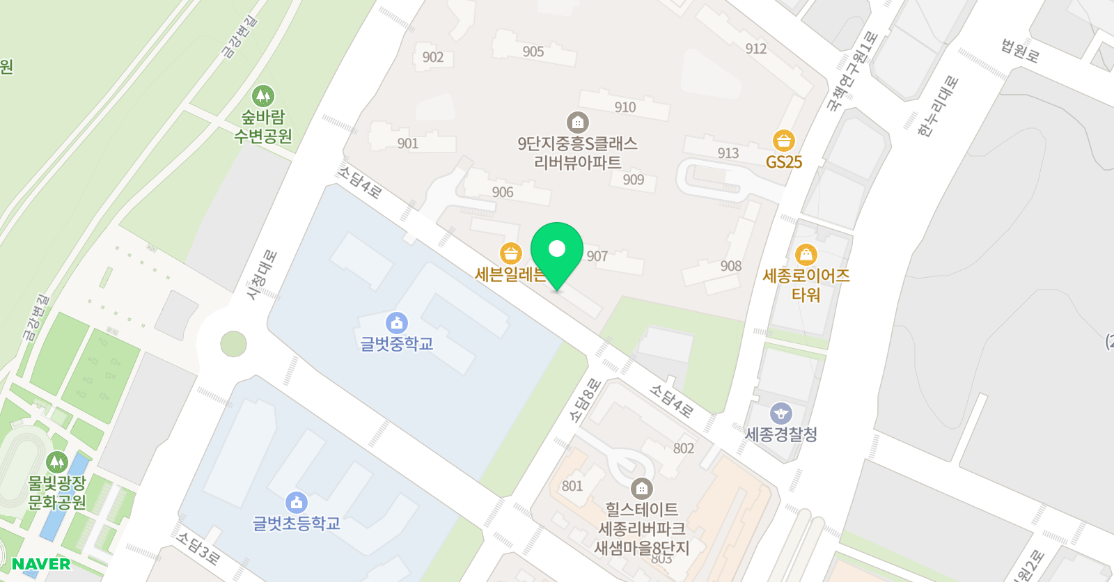 뮤엠 영어 글벗중흥점 위치