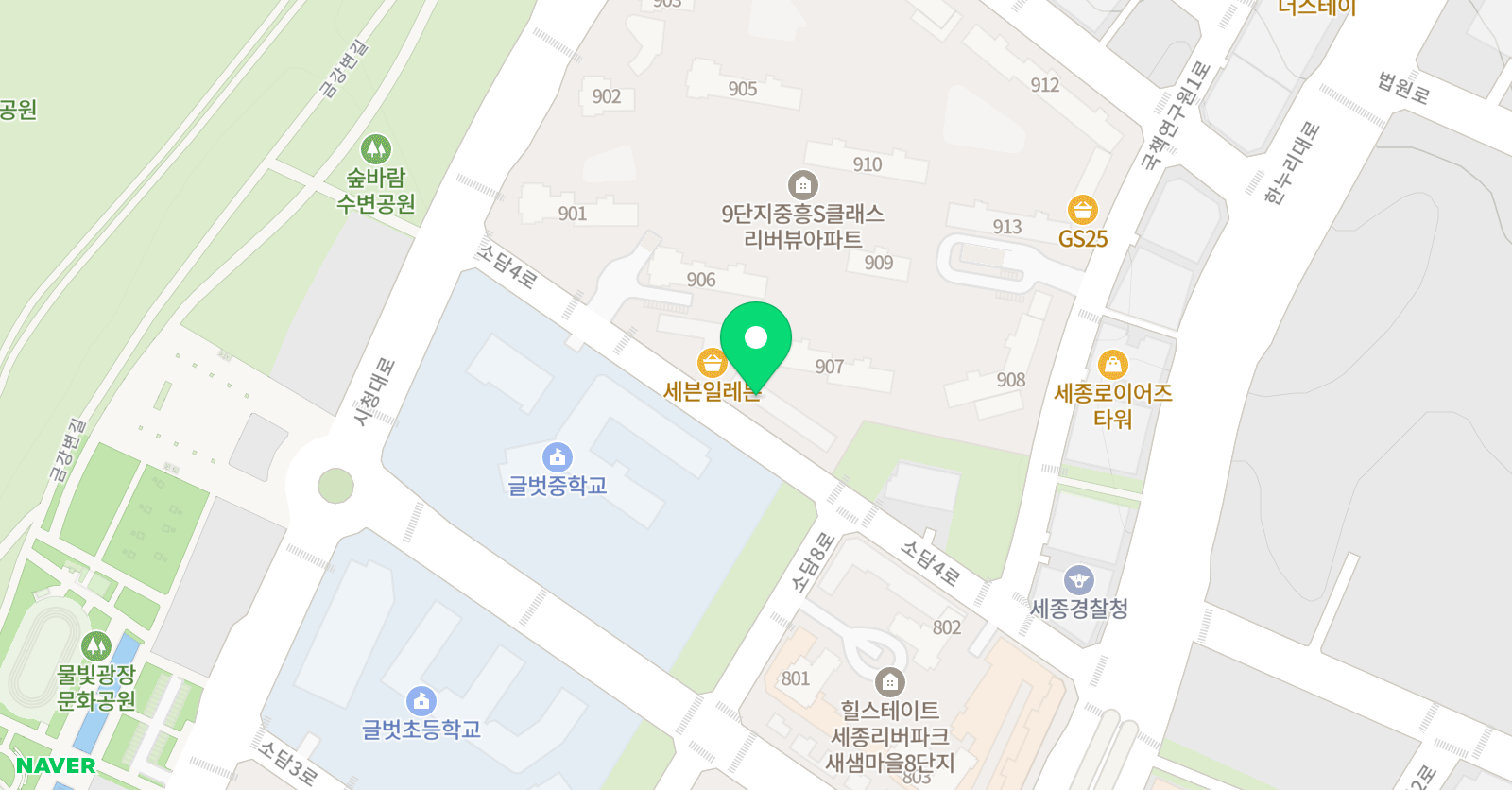 리딩앤힐링 논술국어학원 위치
