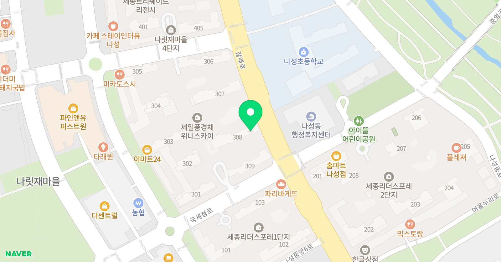 나릿재 피아노학원 위치