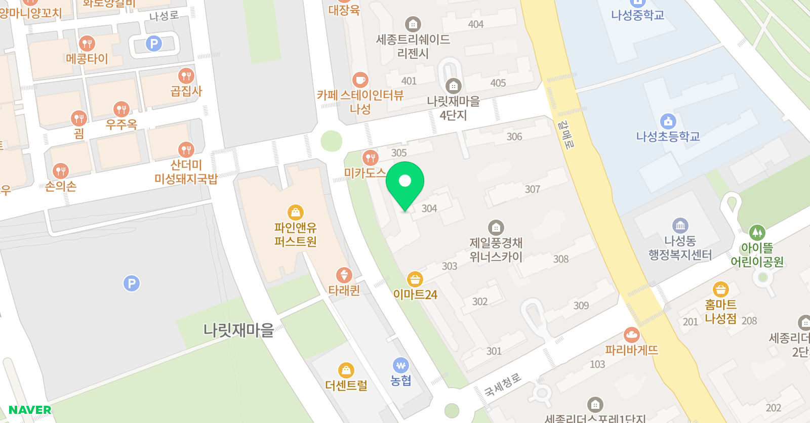힐링 수학학원 위치