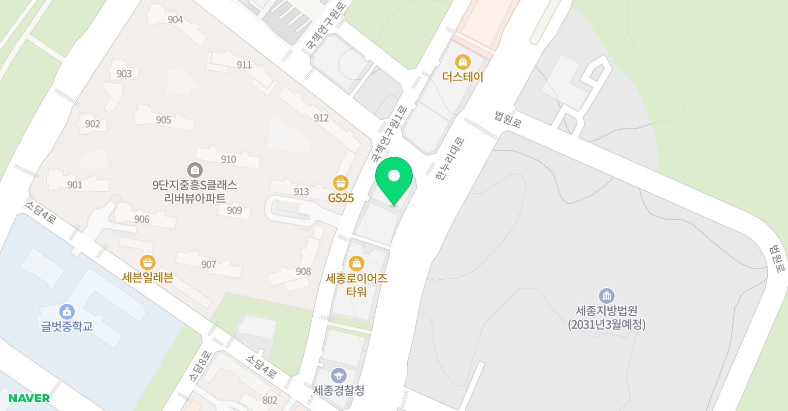 바다숲 영어마을어학원 위치