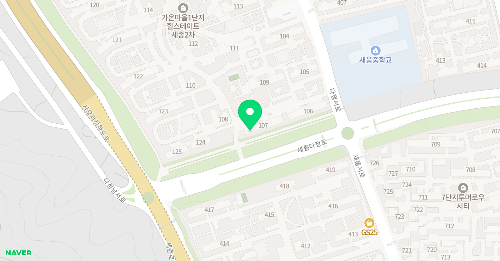 스마트해법 수학 세종가온1단지1호점 위치