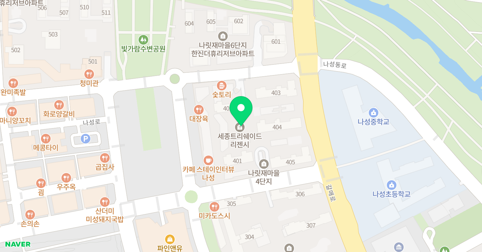 딱풀리는수학 리드인 세종나성초점 위치