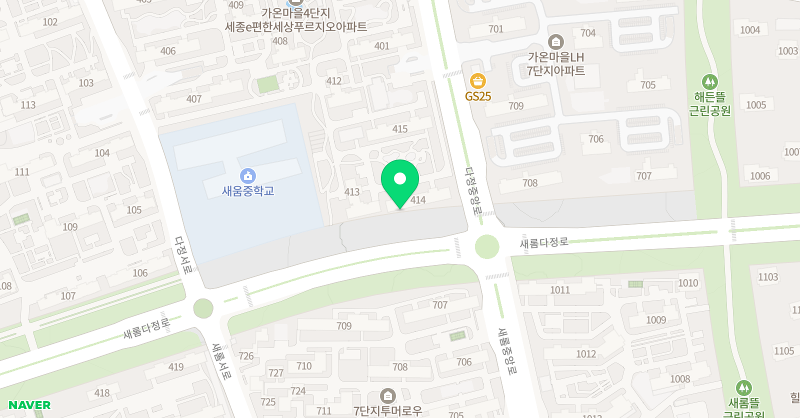 링키홈 다정e편한세상푸르지오점 위치