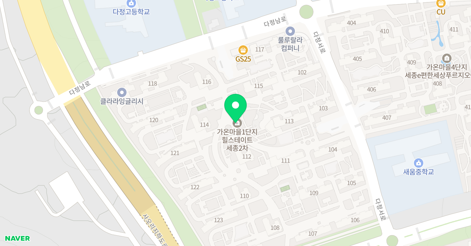 아이스크림홈런책통클럽 가온마을1단지점 위치