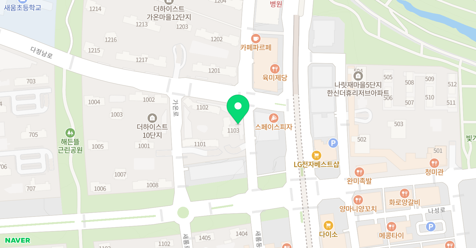 아뜰리에숲 미술 위치
