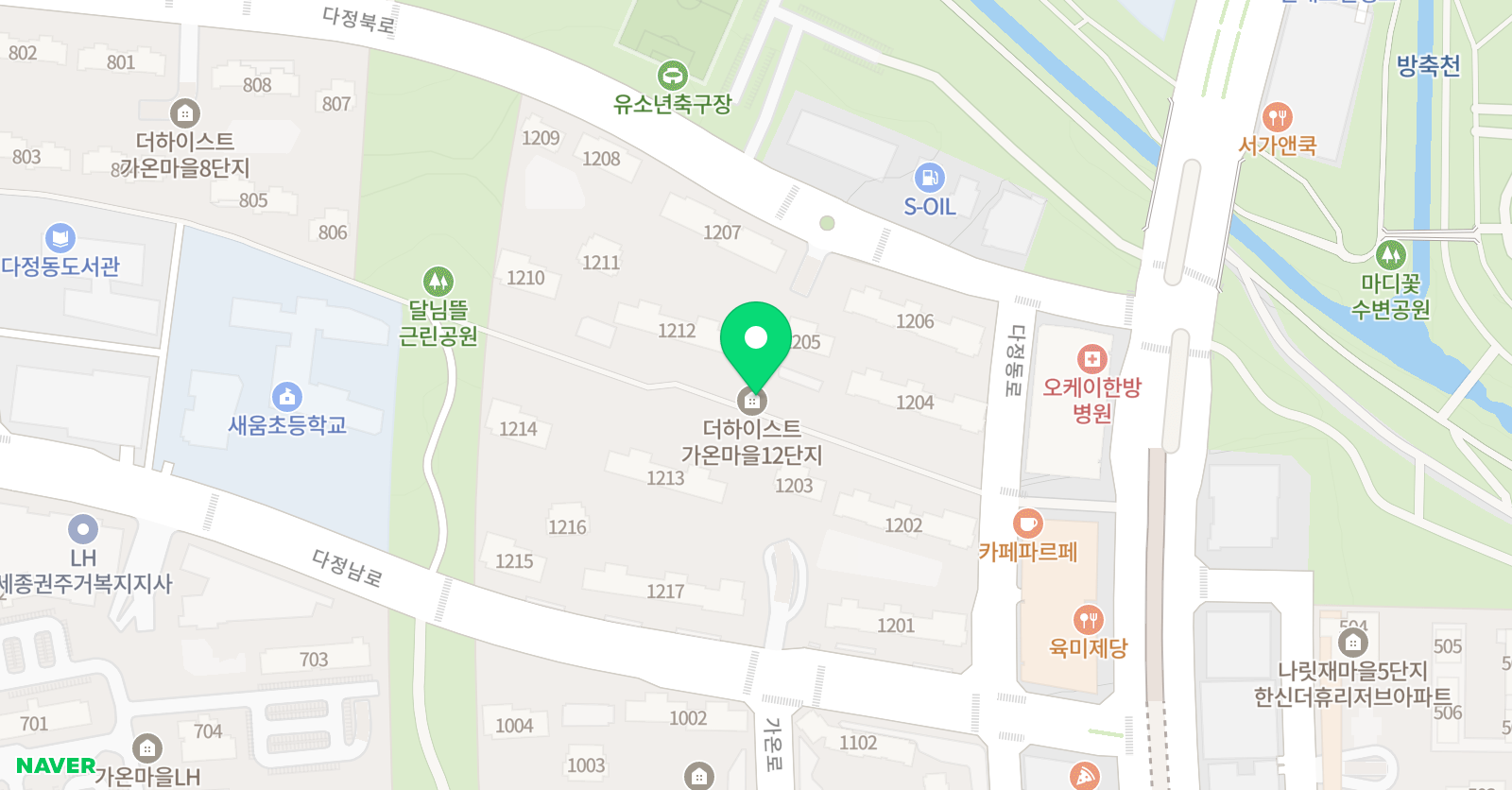 스마트해법 수학 세종가온12단지점 위치