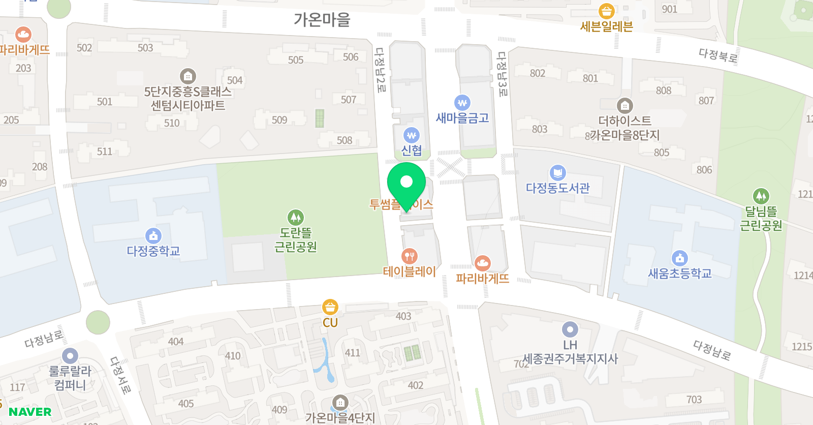 소리숲그림정원 음악미술학원 위치