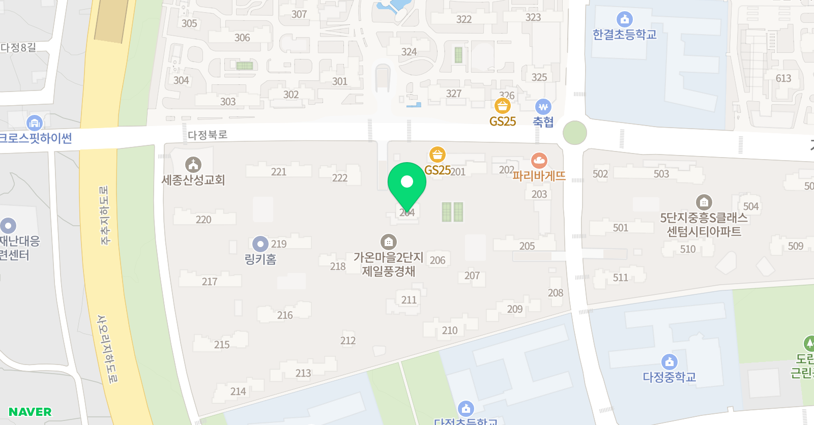 한우리 독서토론논술 가온2단지점 위치