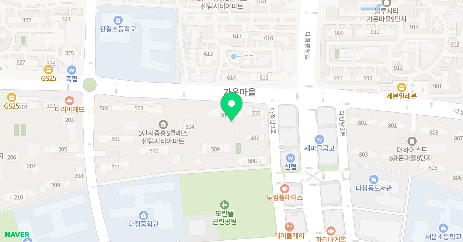 한우리 독서토론논술 한결점 위치