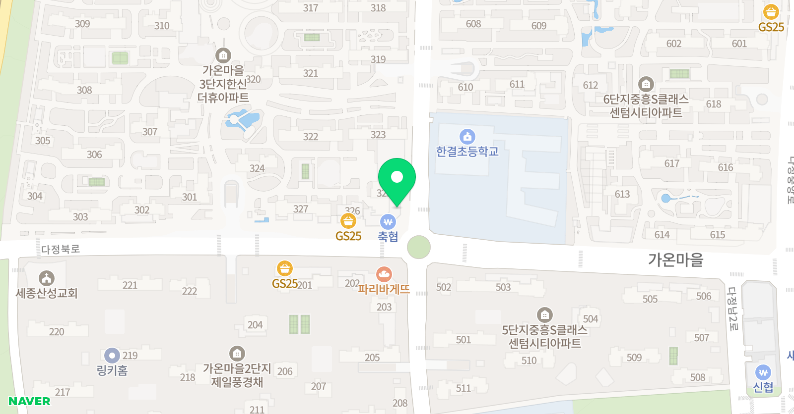 프렌잉글리시 다정점 위치