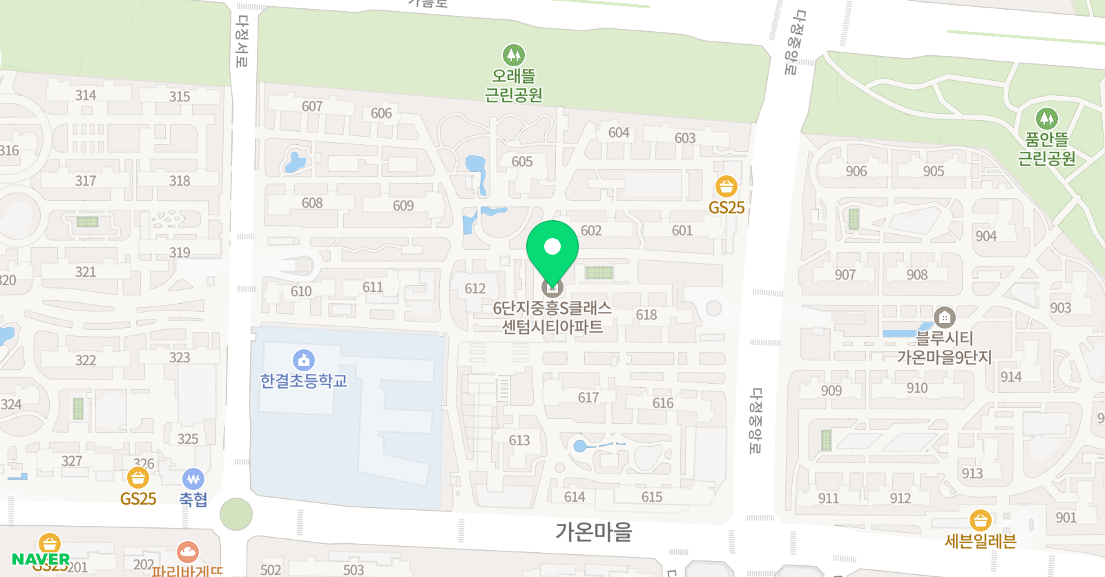딱풀리는 수학 세종다정가온중흥점 위치