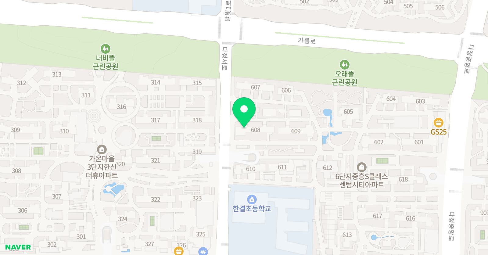뮤엠 영어 다정중흥NEST 위치