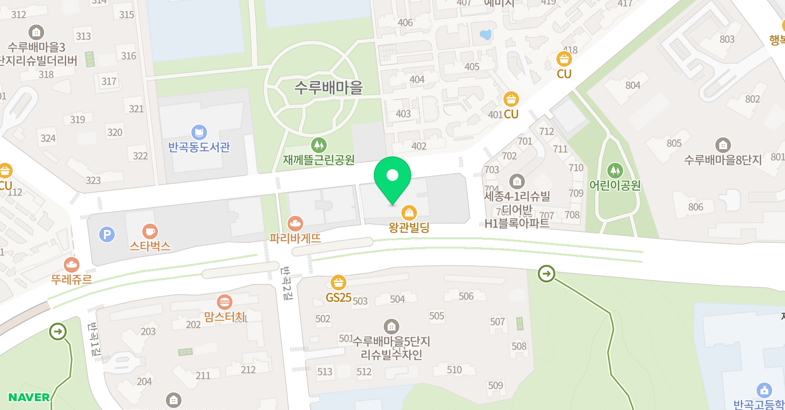 바른 수학학원 반곡캠퍼스 위치