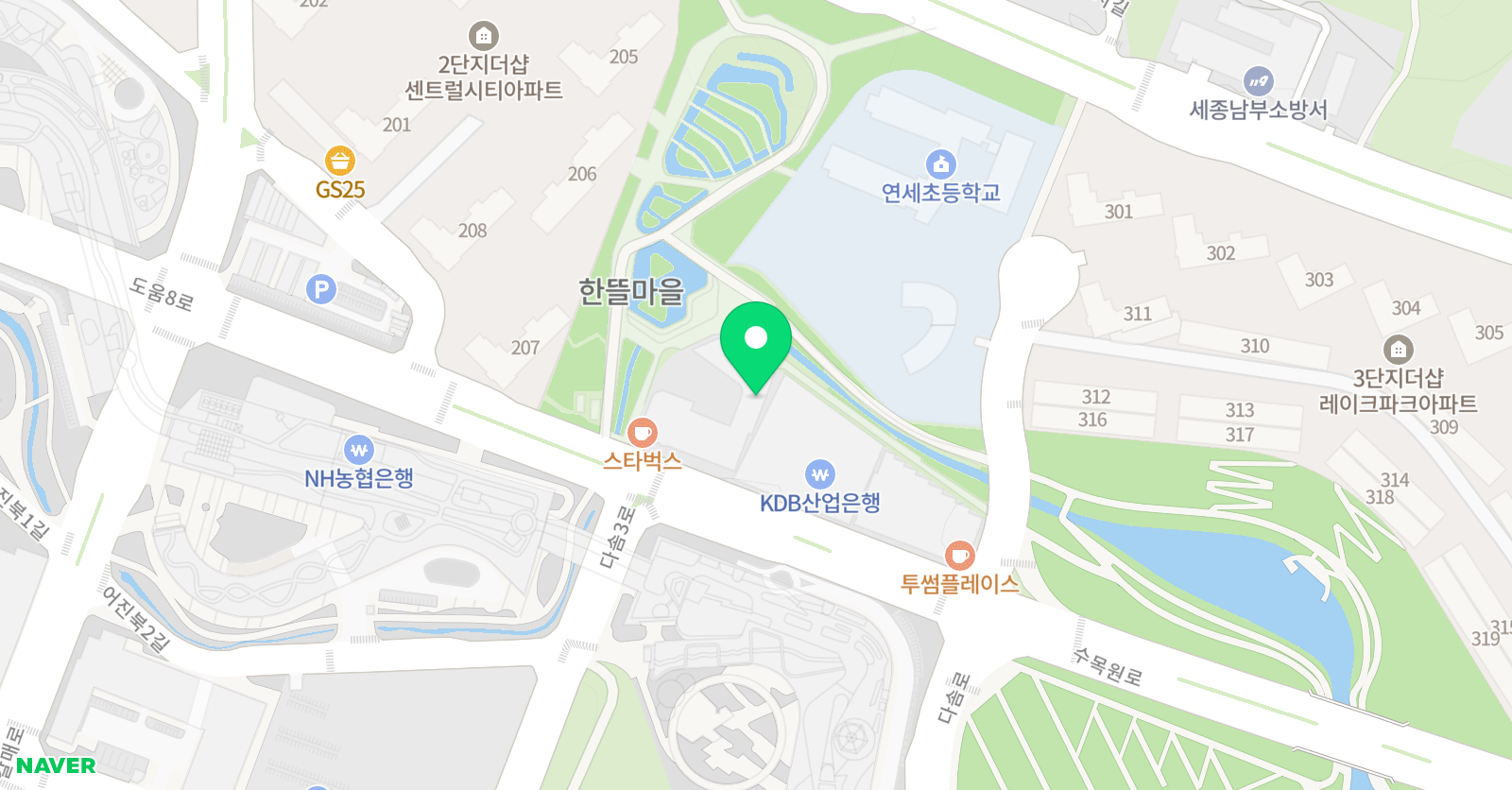 윤선생 우리집앞영어교실 세종어진더샵 영어교습소 위치