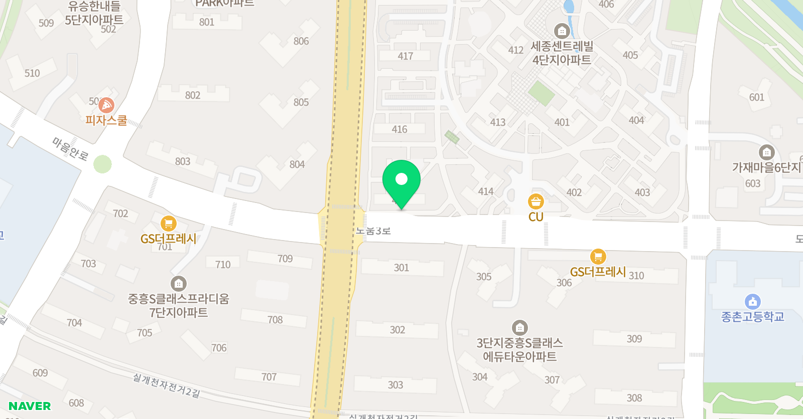 리드인 셀파우등생교실 가재마을4단지점 위치