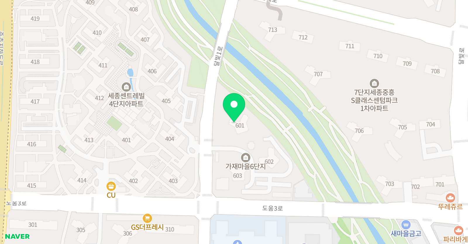 플레이팩토 수학학원 가재6단지 교육원 위치