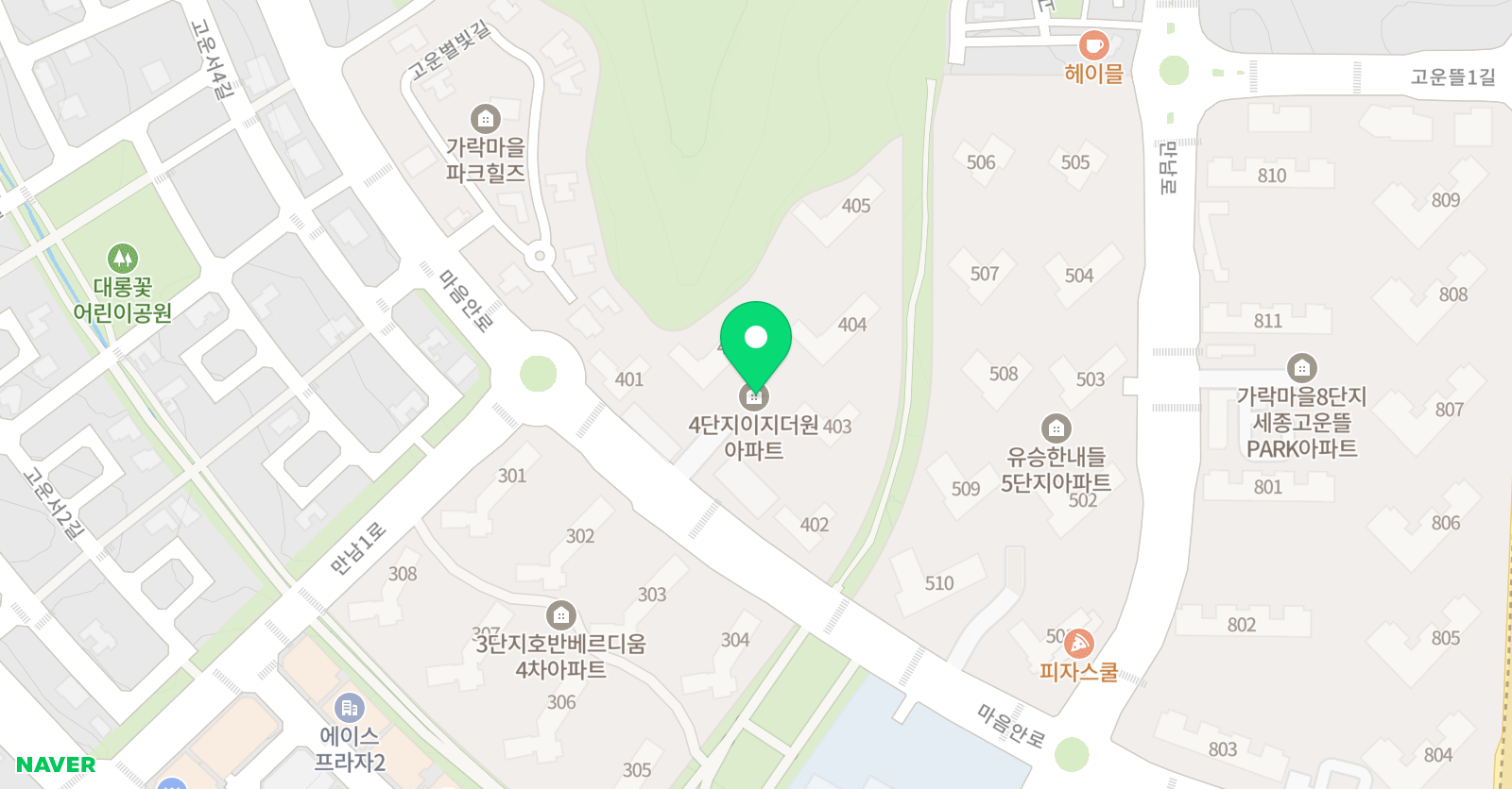 ITC 영어 세종3지점 위치