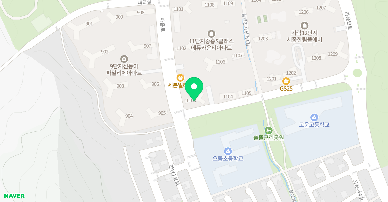 뮤엠 영어 으뜸초점 위치