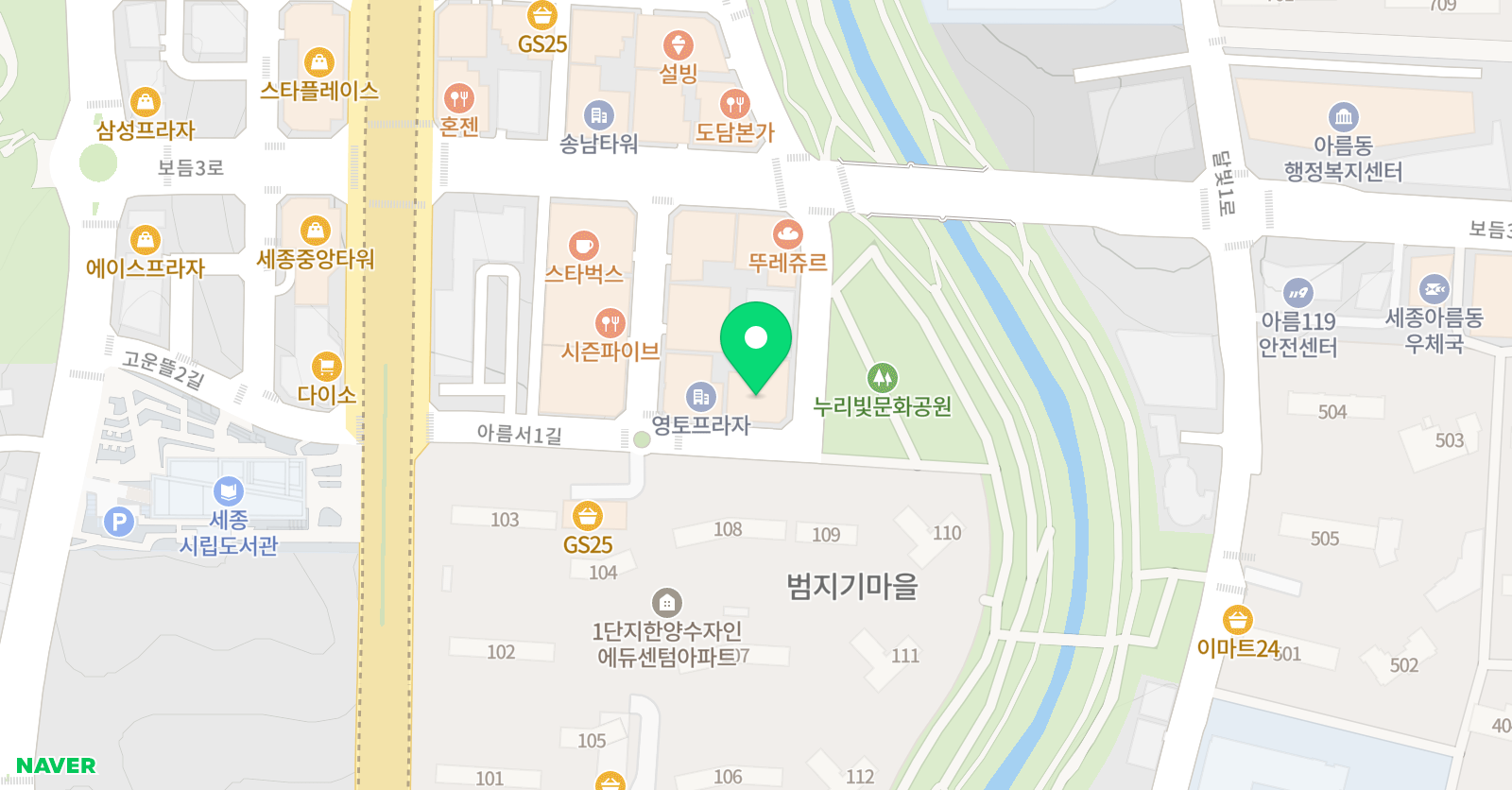 IM아트센터 학원 위치