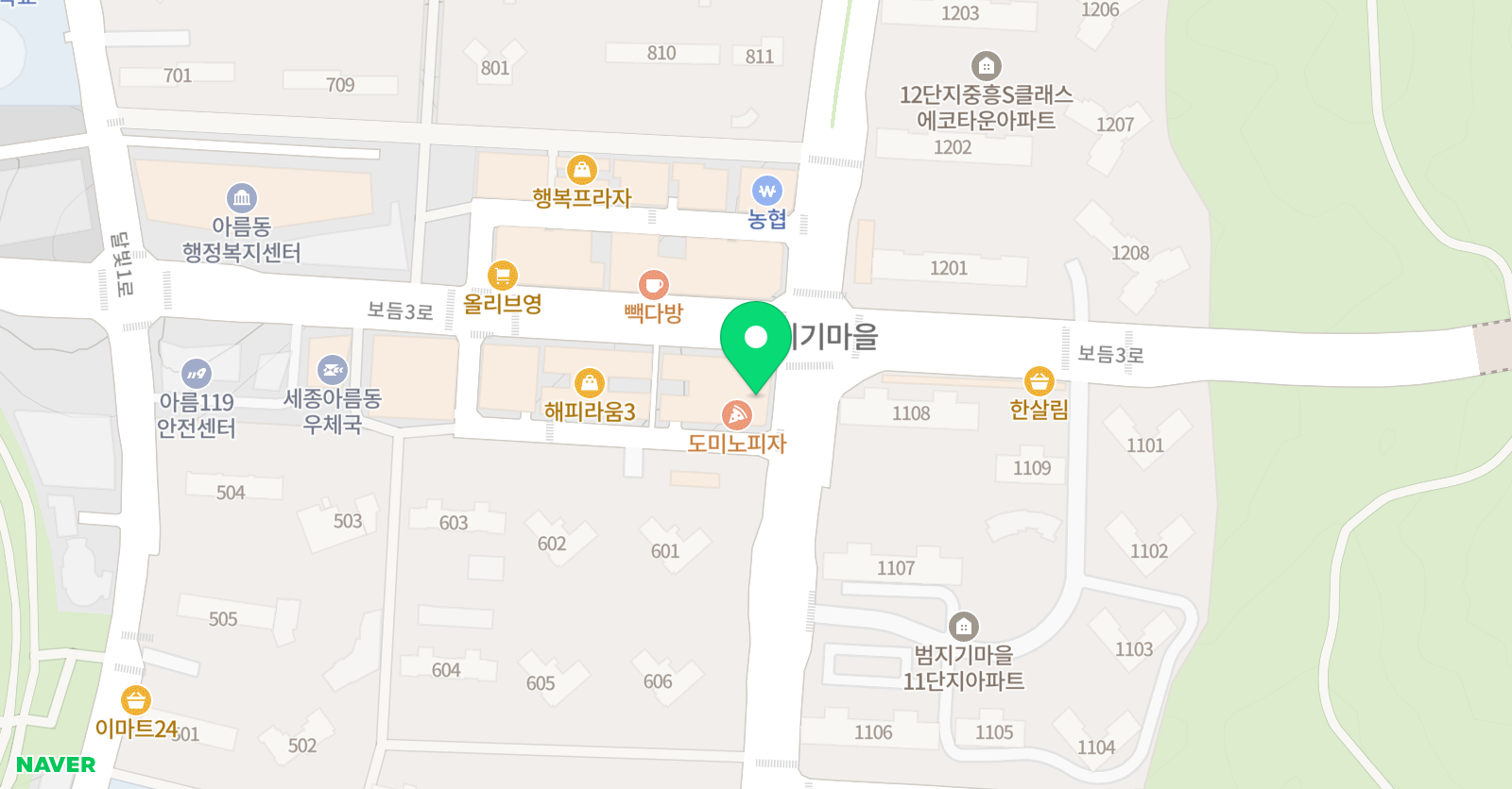 능률주니어랩 세종아름2교실 위치