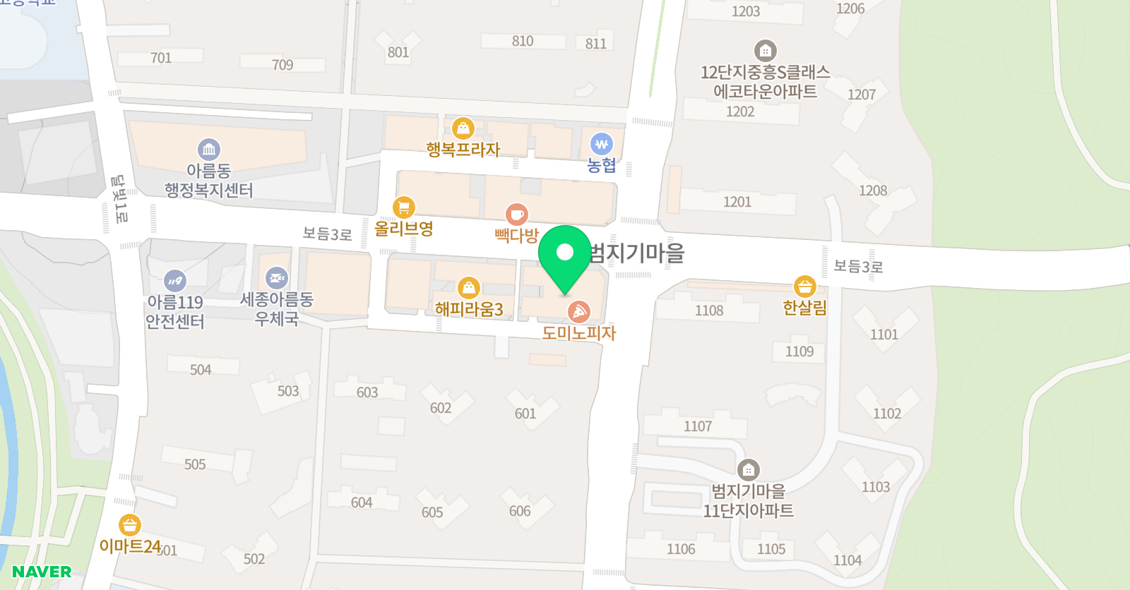 세종 영재음악학원 위치